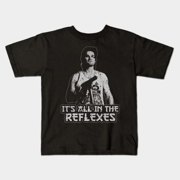 It's All in the Reflexes Kids T-Shirt by RASRAP